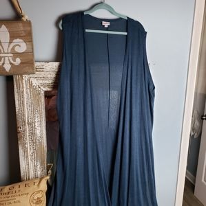 Lularoe Joy vest XL slate blue